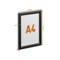 Marco porta anuncios durable din a4 marco aluminio color negro
