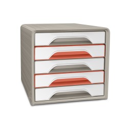 Fichero cajones de sobremesa cep terra nova 5 cajones smoove colores surtidos 360x288x271 mm