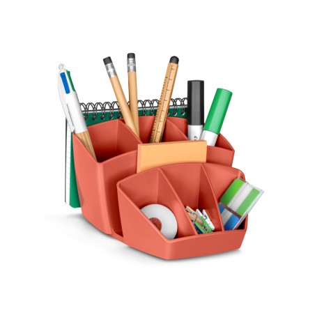 Organizador de sobremesa cep terra nova 8 departamentos color terracota 143x158x93 mm