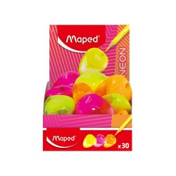 30 Unidades - Sacapuntas maped plastico igloo 1 uso neon