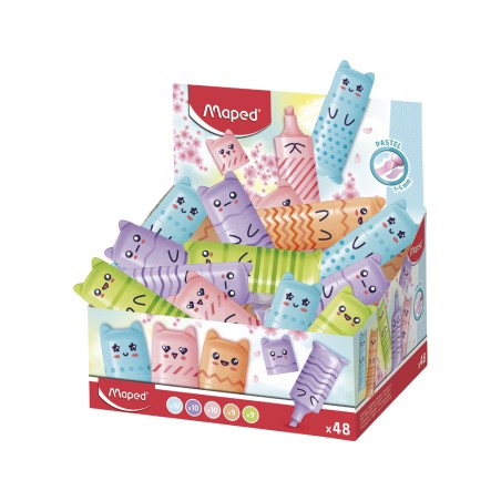 48 Unidades - Rotulador maped fluorescente pocket mini pastel