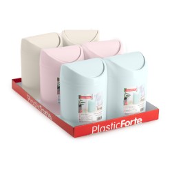 Papelera plastico plasticforte tiny sobremesa 1,4l colores surtidos 12,5x12,5x17,5 cm