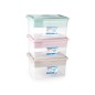 Caja organizadora plastico plasticforte n 9 con bandeja colores surtidos 27x34x18 cm