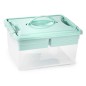Caja organizadora plastico plasticforte n 9 con bandeja colores surtidos 27x34x18 cm