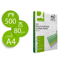 Papel fotocopiadora q-connect faster din a4 80 gramos paquete de 500 hojas