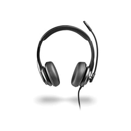 Auriculares ngs vox605 con cable estereo usb-c con control de volumen y adaptador usb color negro