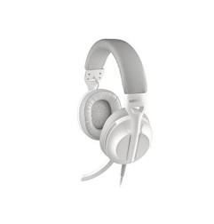 Auriculares ngs vox805 con cable estereo usb-c con control de volumen y adaptador usb color blanco