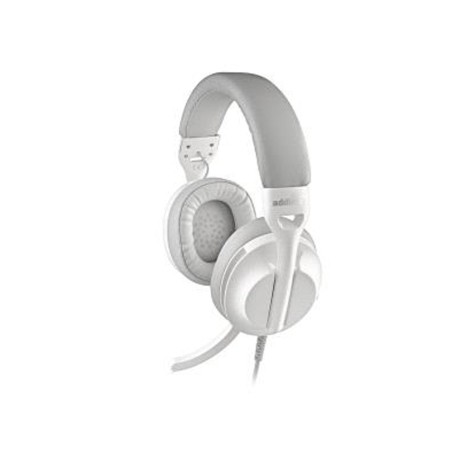 Auriculares ngs vox805 con cable estereo usb-c con control de volumen y adaptador usb color blanco