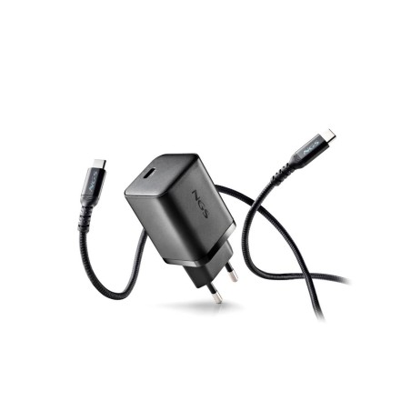 Cargador de pared ngs gan ultrarapido para portatil de 65w con 3 puertos: 2 usb-c y 1 usb-a