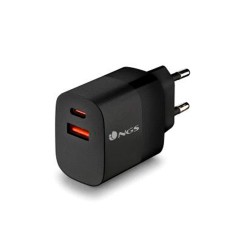 Cargador de pared ngs gan ultrarapido para portatil 45w con 2 puertos: usb-c a usb-a