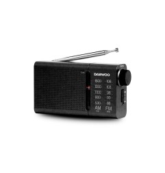 Radio portatil daewoo am/fm antena telescopica auriculares incluidos jack 3.5 mm color negro