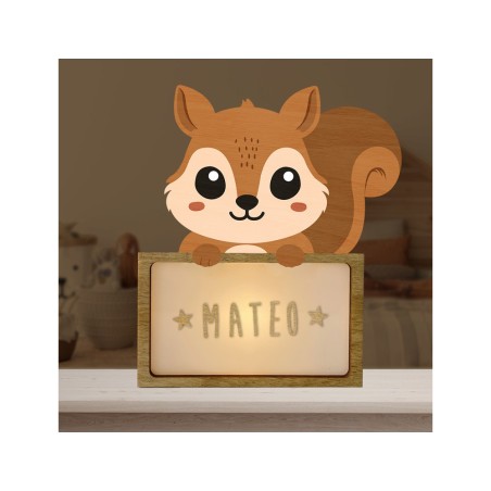 Lampara vintiun personalizable little squirrel