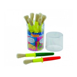 9 Unidades - Pincel escolar jovi grueso mango plastico