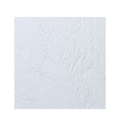 Tapa de encuadernacion gbc din a4 antelope simil piel 250 gr color blanco caja de 100 unidades