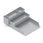 Bandeja sobremesa plastico q-connect organizador de escritorio con 4 departamentos color gris