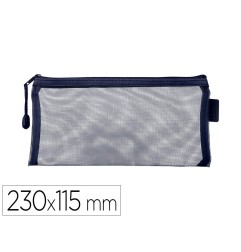 Bolsa zipper bag liderpapel poliester transpirable multiusos ticket 230x115 mm azul marino