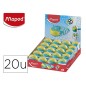 20 Unidades - Sacapuntas maped plastico croc croc hipo 1 uso con deposito