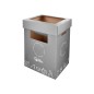 Contenedor papelera reciclaje liderpapel carton reciclado para restos no reciclables 70 litros 450x350x650 mm gris