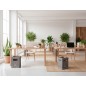 Contenedor papelera reciclaje liderpapel carton reciclado para restos no reciclables 70 litros 450x350x650 mm gris