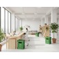 Contenedor papelera reciclaje liderpapel carton reciclado para vidrio 450x350x650 mm 70 litros verde
