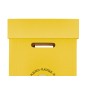 Contenedor papelera reciclaje liderpapel carton reciclado para envases 450x350x650 mm 70 litros amarillo