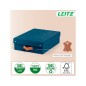 Caja de almacenaje leitz carton mediana baja con asa de piel color azul pack de 2 unidades