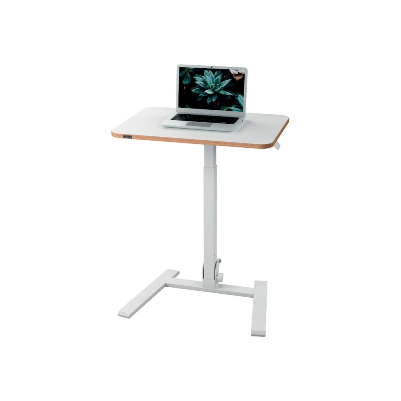Mesa leitz ergo pequeña plegable regulable en altura hasta 109 cm color blanco 460x740x650 mm