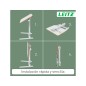 Mesa leitz ergo pequeña plegable regulable en altura hasta 109 cm color blanco 460x740x650 mm
