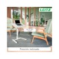 Mesa leitz ergo pequeña plegable regulable en altura hasta 109 cm color blanco 460x740x650 mm