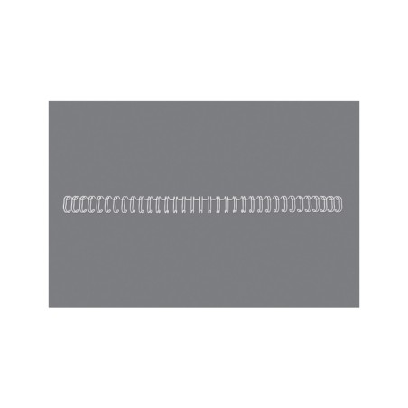 Espiral wire gbc n 9 14,3 mm paso 3:1 capacidad 125 hojas blanco caja de 100 unidades