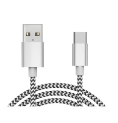 Cable usb-c a usb-a q-connect nailon longitud 1m blanco