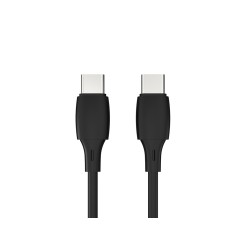 Cable usb-c a usb-c q-connect pvc longitud 1m negro