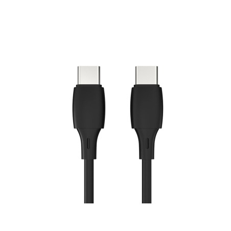 Cable usb-c a usb-c q-connect pvc longitud 1m negro