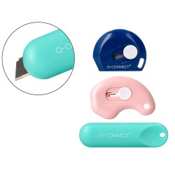 Cuter q-connect plastico mini de seguridad retractil modelos y colores surtidos expositor 30 unidades