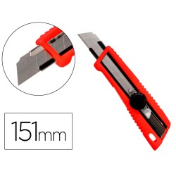 Cuter q-connect plastico ancho bloqueo de la hoja por rueda guia metalica para la cuchilla 18 mm xd-190 blister 1 unida