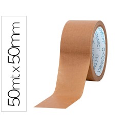 Cinta adhesiva q-connect kraft 50 m x 50 mm para embalaje