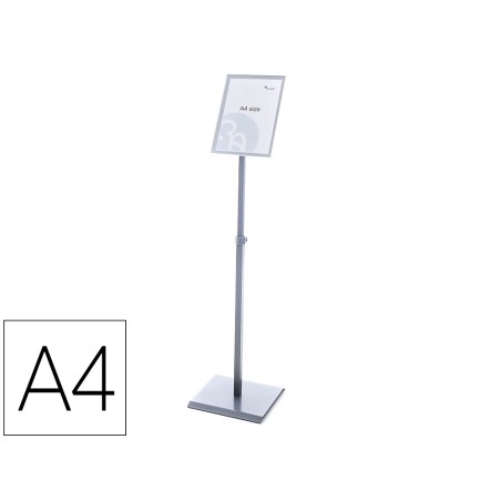 Expositor rocada de suelo magnetico rotativo 90 horizontal/vertical altura ajustable din a4