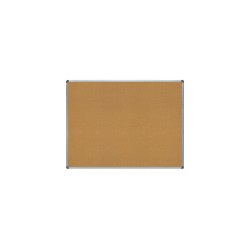 Pizarra corcho rocada marco aluminio con cantoneras 90x120 cm