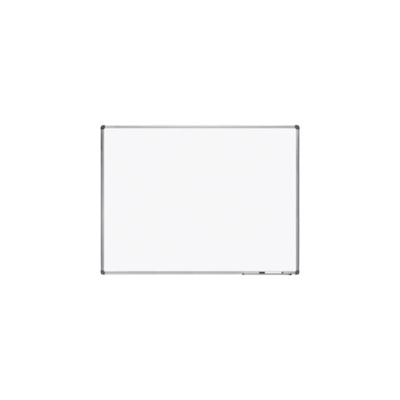 Pizarra blanca rocada lacada magnetica marco aluminio con cantoneras 90x120 cm