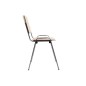 Silla rocada confidente estructura metalica asiento y respaldo madera natural 570x410x810 mm