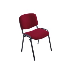 Silla rocada confidente estructura metalica asiento tela ignifuga burdeos 570x410x810 mm