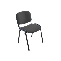 Silla rocada confidente estructura metalica asiento tela ignifuga gris 570x410x810 mm
