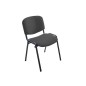 Silla rocada confidente estructura metalica asiento tela ignifuga gris 570x410x810 mm