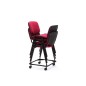 Silla rocada confidente estructura metalica asiento tela ignifuga gris 570x410x810 mm