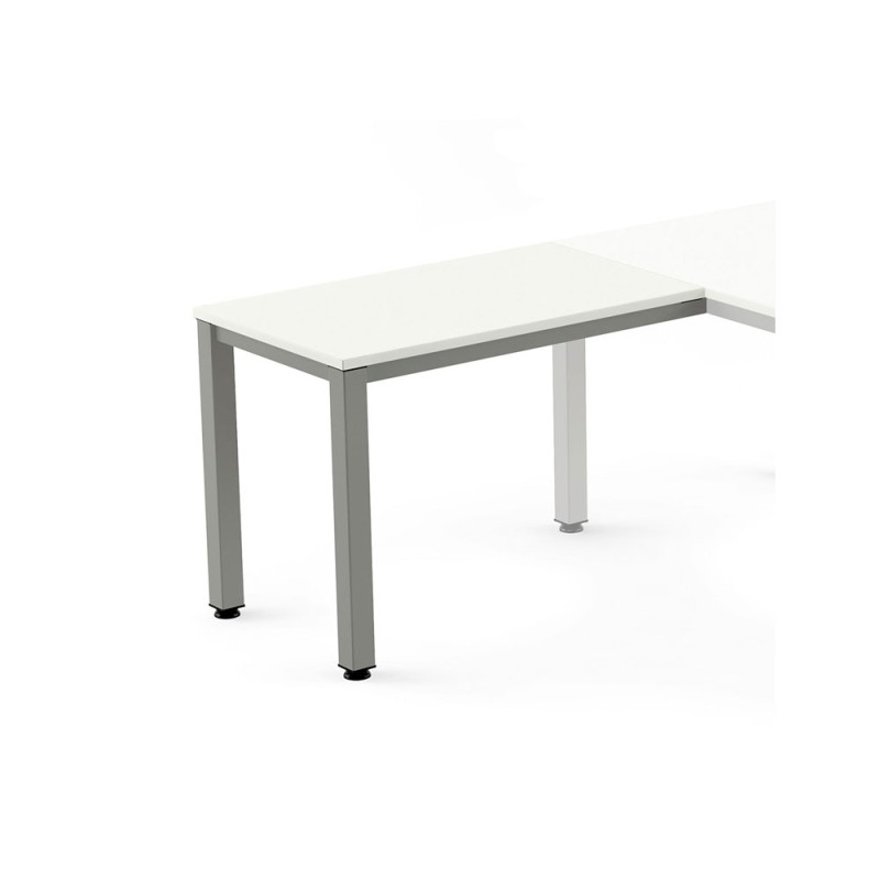 Ala para mesa rocada serie executive 60x100 cm derecha o izquierda acabado ad04 gris/blanco