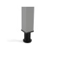 Ala para mesa rocada serie executive 60x100 cm derecha o izquierda acabado ad04 gris/blanco