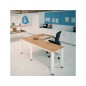 Ala para mesa rocada serie executive 60x100 cm derecha o izquierda acabado ad04 gris/blanco