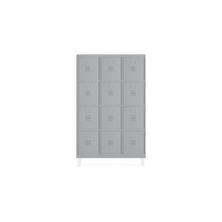 Taquilla metalica rocada 400 3 modulos x 4 puertas gris 1210x500x1800 mm