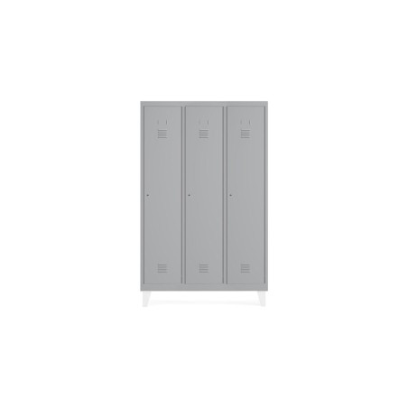 Taquilla metalica rocada 400 3 modulos x 1 puerta gris 1210x500x1800 mm