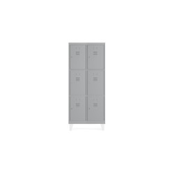 Taquilla metalica rocada 400 2 modulos x 3 puertas gris 820x500x1800 mm